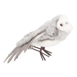 Eule Fliegend Braun, Aus Kunststoff, 34 Cm