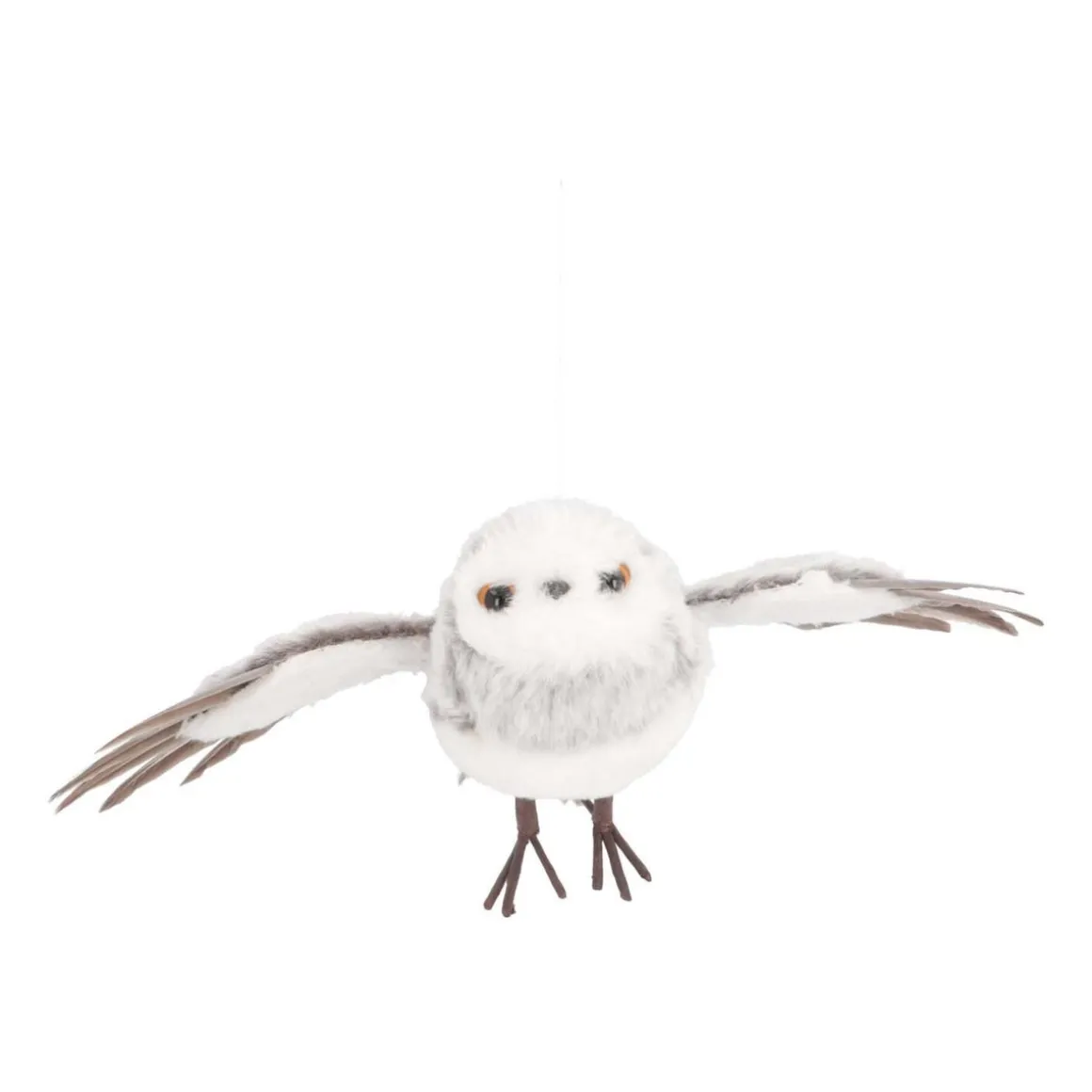Eule Fliegend Braun, Aus Kunststoff, 34 Cm
