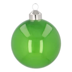 Extravagante Pop-art Weihnachtskugel „Yeah“, Grün, Glas, 8 Cm