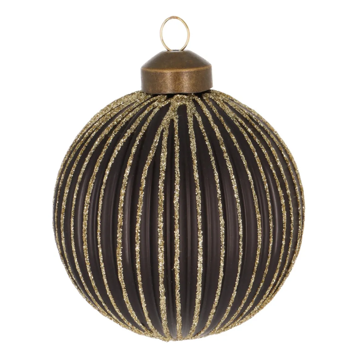 Geniale Mattschwarze Weihnachtskugel Mit Goldenem Glitzer