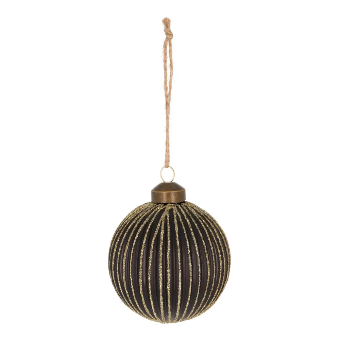 Geniale Mattschwarze Weihnachtskugel Mit Goldenem Glitzer