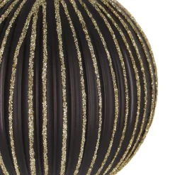 Geniale Mattschwarze Weihnachtskugel Mit Goldenem Glitzer