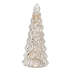 Glas Tannenbaum Mit LED Beleuchtung, Silber, 21 Cm