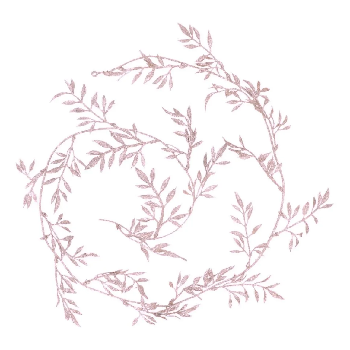 Glitzer Blättergirlande, Rosa, 260 Cm