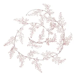 Glitzer Blättergirlande Rosa, 270 Cm