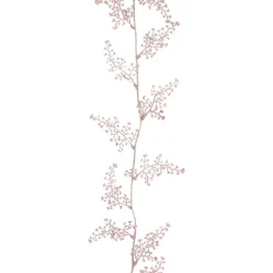 Glitzer Blättergirlande Rosa, 270 Cm