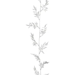 Glitzer Blättergirlande Silber, 260 Cm