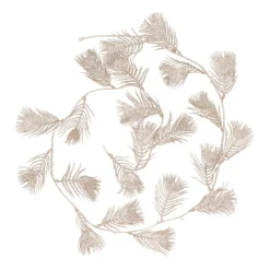 Glitzer Federgirlande Champagner, 260 Cm