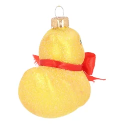 Gläserne Badeente Mit Glitzer Als Weihnachtsanhänger