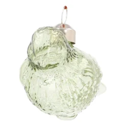 Gläserner Vogel In Grün Als Weihnachtsanhänger