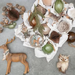 Gläserner Vogel In Grün Als Weihnachtsanhänger