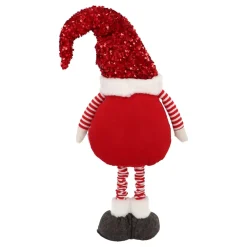 Gnom Mit Ausziehbaren Beinen Und Roter Paillettenmütze