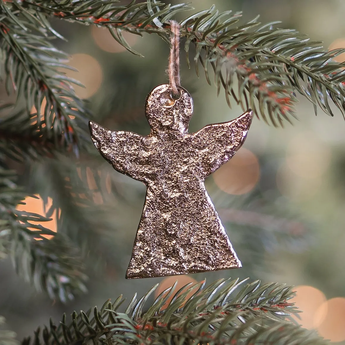 Goldene Aluminium Engel Weihnachtshänger