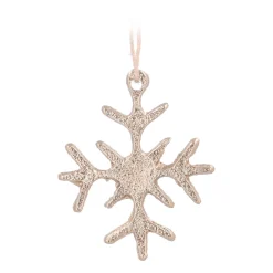 Goldene Aluminium Schneeflocke Weihnachtshänger