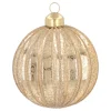 Goldene Craquelé-Weihnachtskugel Mit Glitzer