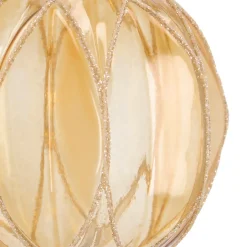 Goldene Weihnachtskugel Mit Glitzer