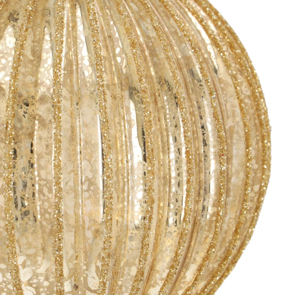 Goldene Weihnachtskugel Mit Glitzer