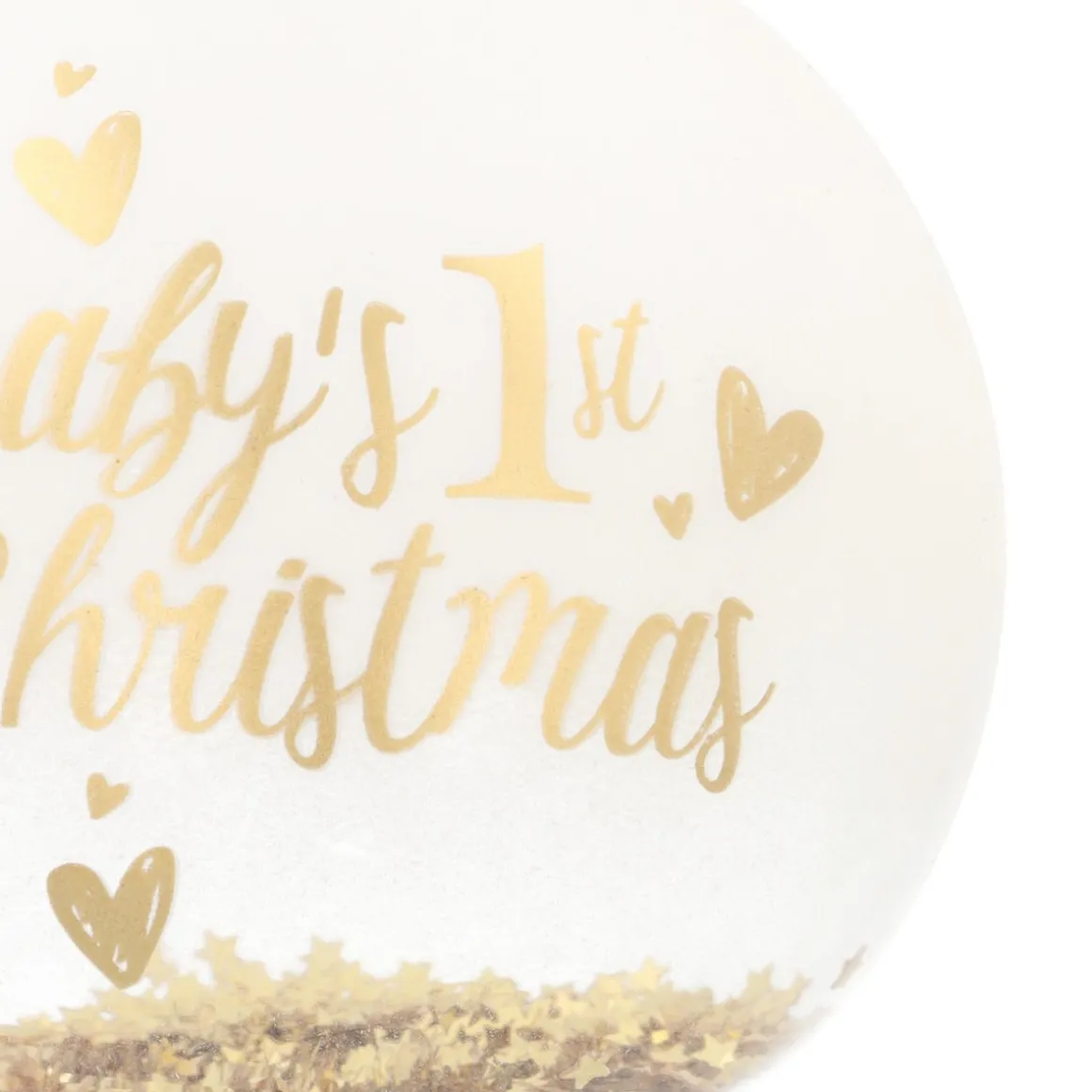 Goldene Weihnachtskugel Mit "Baby's First Christmas"