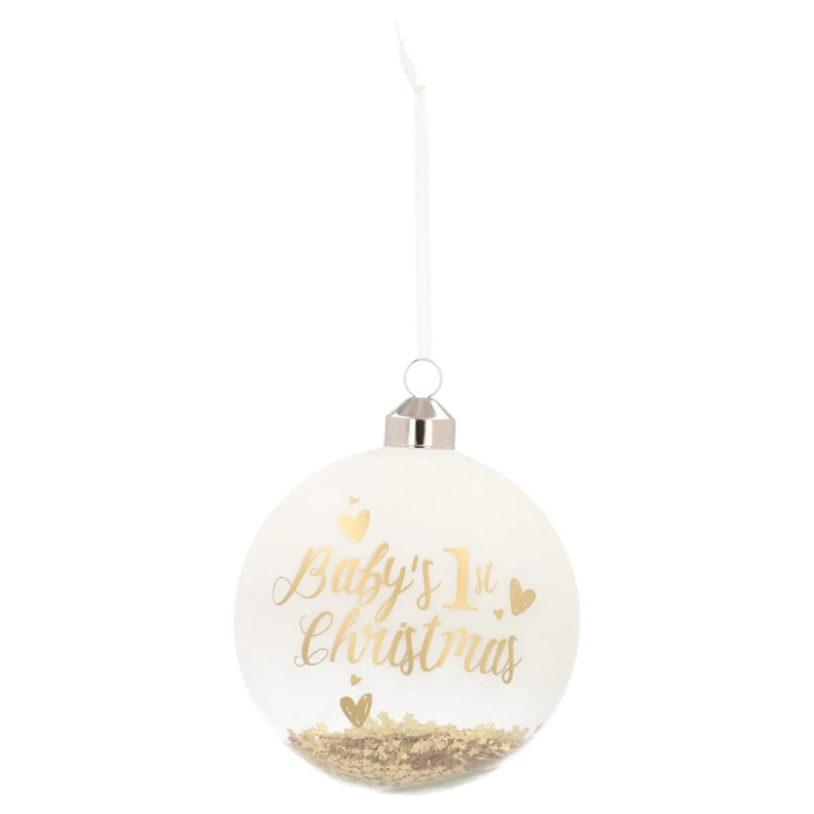 Goldene Weihnachtskugel Mit "Baby's First Christmas"