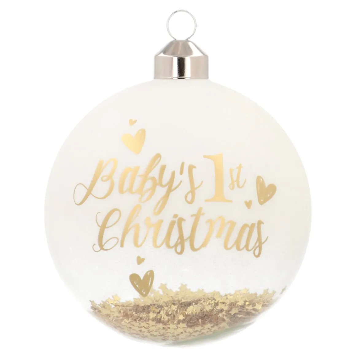 Goldene Weihnachtskugel Mit "Baby's First Christmas"