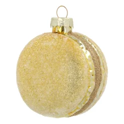 Goldener Macaron-Weihnachtsschmuck