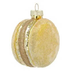 Goldener Macaron-Weihnachtsschmuck