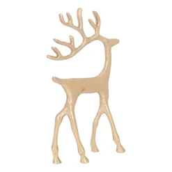 Goldenes Rentier Mit Elegantem Geweih