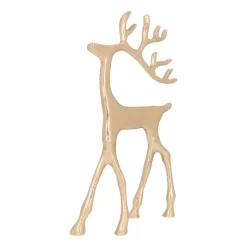 Goldenes Rentier Mit Elegantem Geweih