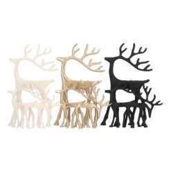 Goldenes Rentier Mit Elegantem Geweih