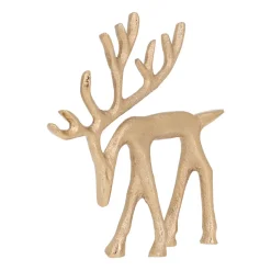 Goldenes Rentier Mit Gesenktem Kopf