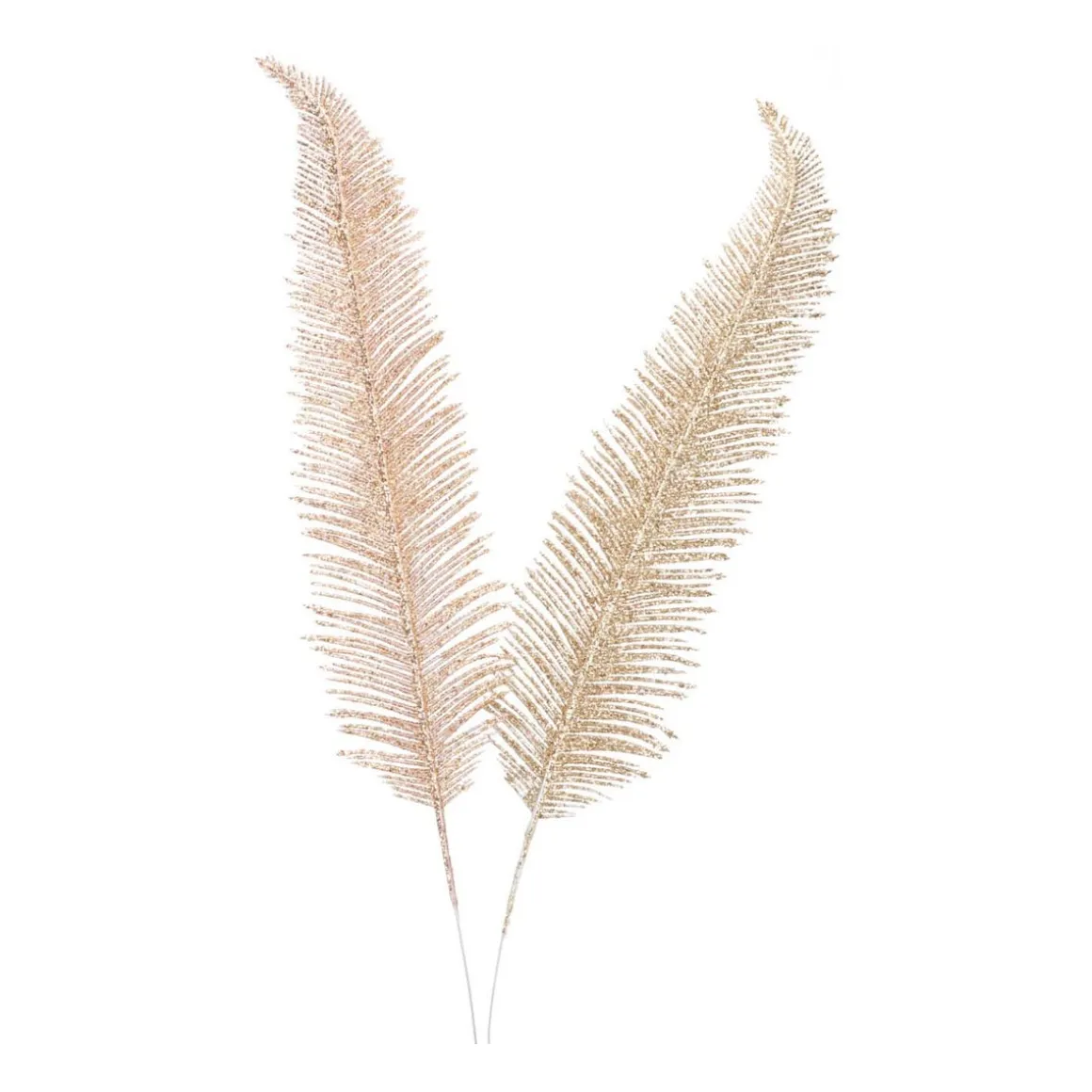 Große Feder, Champagner, Kunststoff, 43 Cm