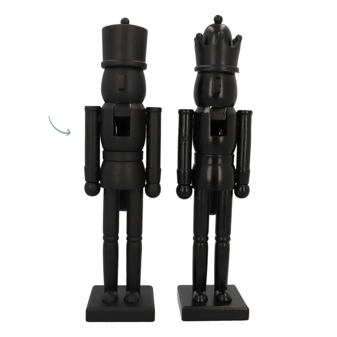 Großer Mattschwarzer Holz-Nussknacker