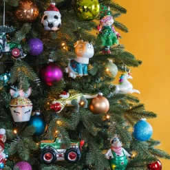 Handgemachtes Kaninchen Mit Weihnachtsoutfit Als Baumanhänger