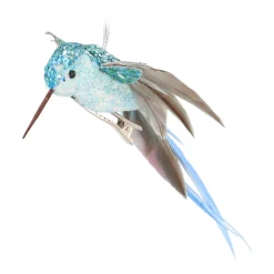 Hellblauer Fliegender Kolibri Für Den Weihnachtsbaum