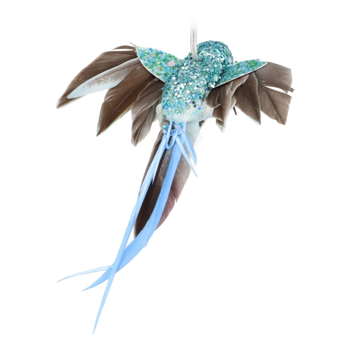 Hellblauer Fliegender Kolibri Für Den Weihnachtsbaum