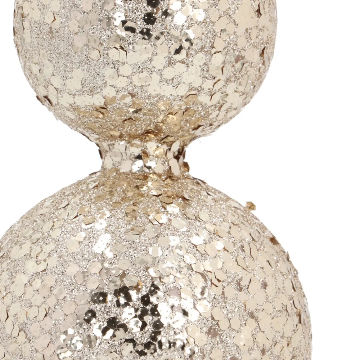 Helle Goldfarbene Baumspitze Aus Glas Mit Glitter