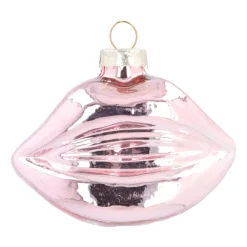 Hellrosa Mundförmiger Glas-Weihnachtsschmuck