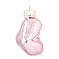 Hellrosa Mundförmiger Glas-Weihnachtsschmuck