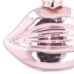 Hellrosa Mundförmiger Glas-Weihnachtsschmuck