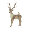 Hirsch Mit Vogel Braun, 32 Cm