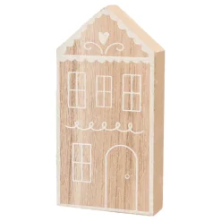 Holzhaus Mit Irisierendem Schneeeffekt