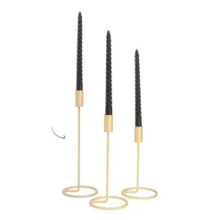 Kerzenständer, Gold, Metall, 32 Cm