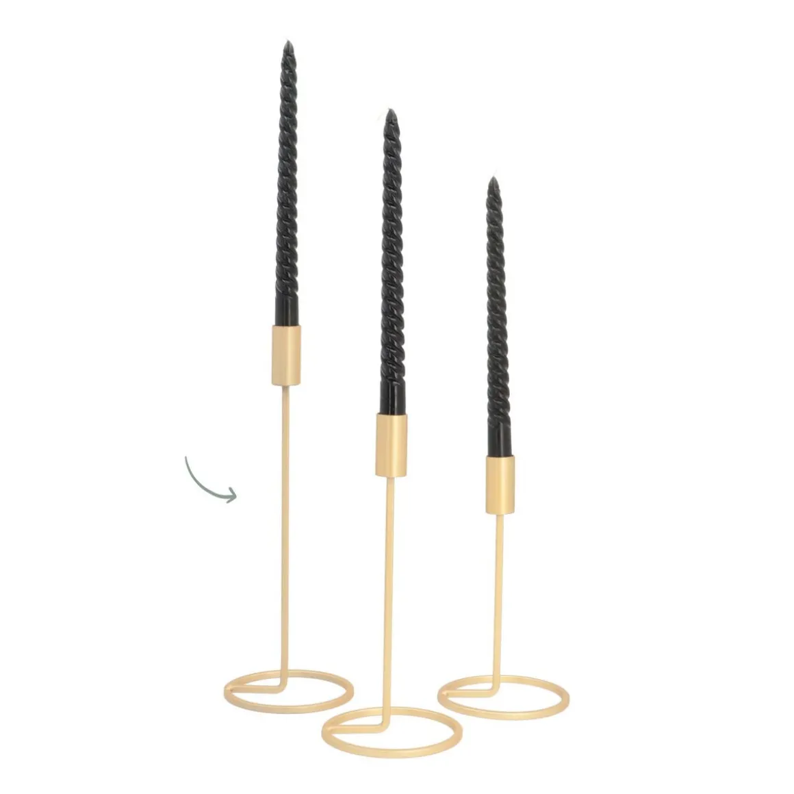 Kerzenständer, Gold, Metall, 32 Cm