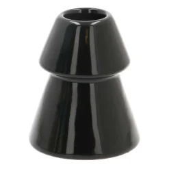 Kerzenständer Tannenbaum, Schwarz, Porzellan, 10 Cm