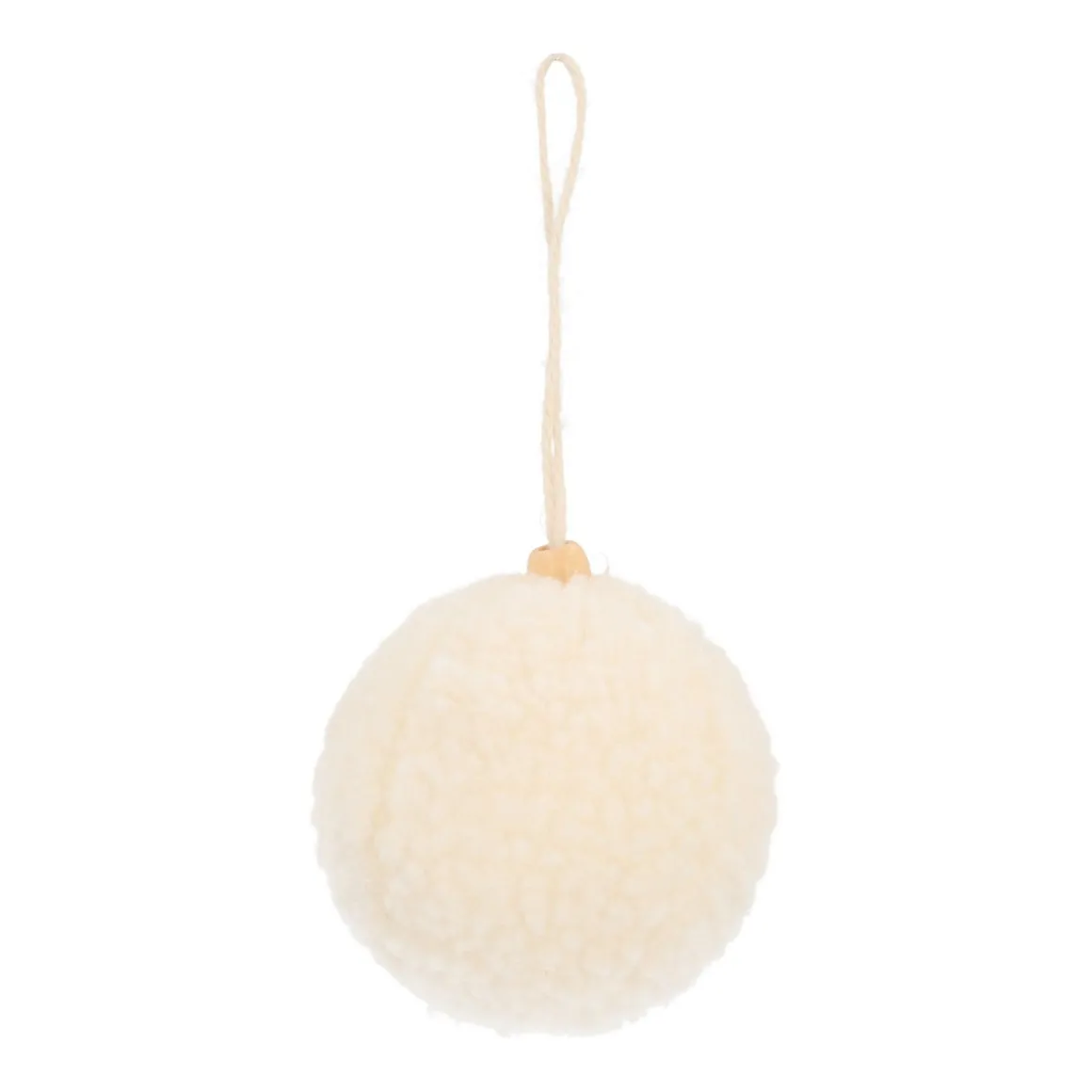 Kuschelige Teddy-Kugel In Weiß