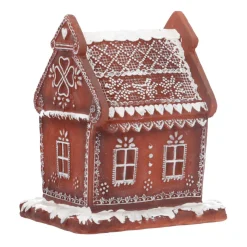 Lebkuchenhaus Mit LED-Beleuchtung, Polyresin, 17 Cm