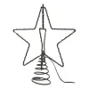 LED Christbaumspitze Stern, Schwarz, Innen & Außen, Metall, 25 Cm