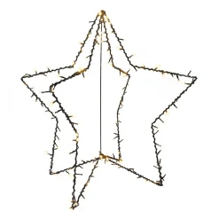 LED 3D-Stern Mit Timer, Innen & Außen, 60 Cm