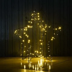 LED 3D-Stern Mit Timer, Innen & Außen, 80 Cm