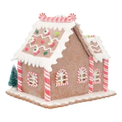 LED Großes Lebkuchenhaus, Modelliermasse, 17 Cm